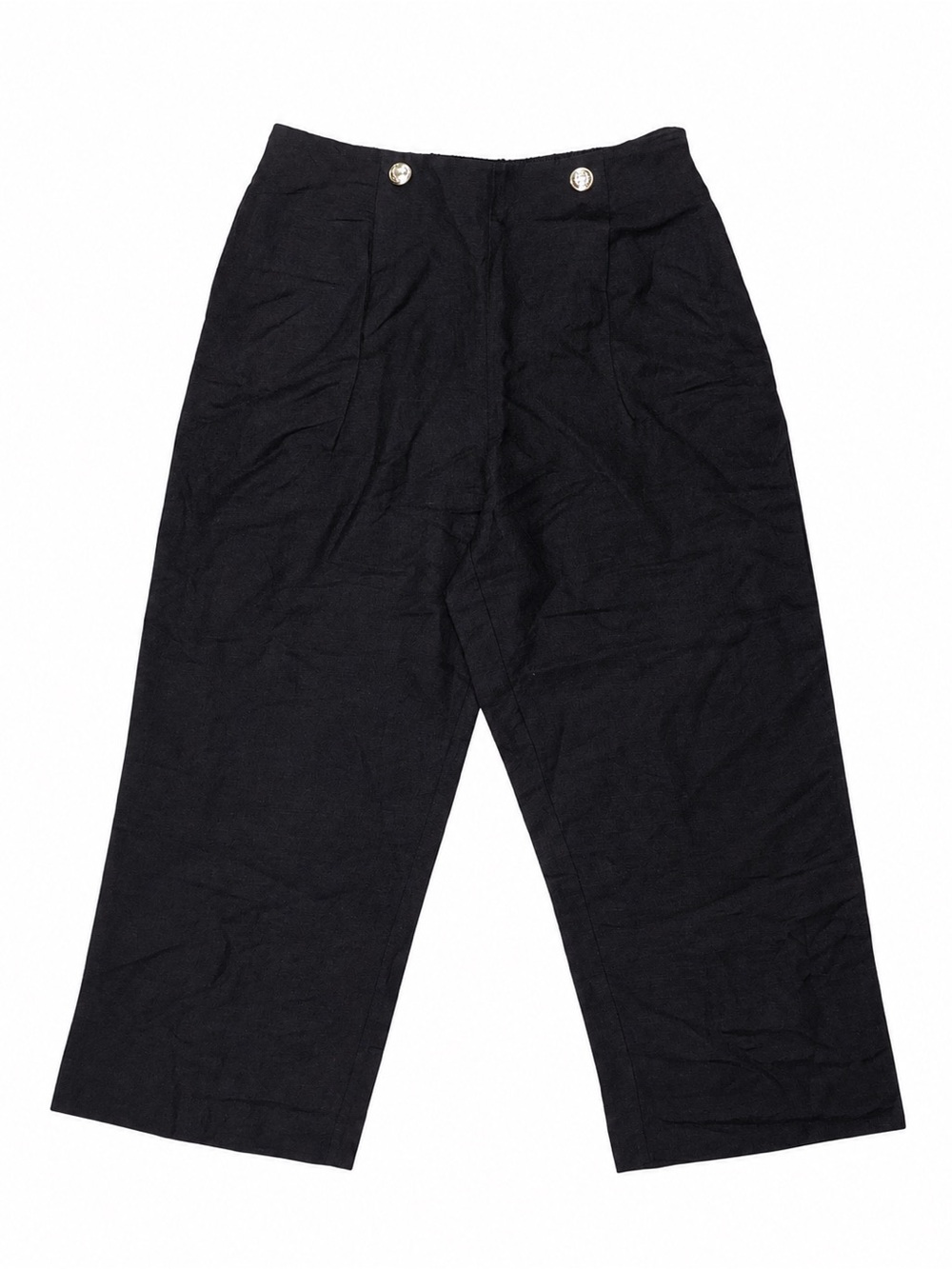 KARL LAGERFELD PARIS Women's Linen Blend Cropped Pants Size 12 - Picture 2 of 9